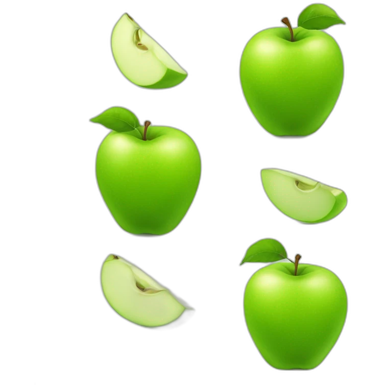 cheerful green apple emoji
