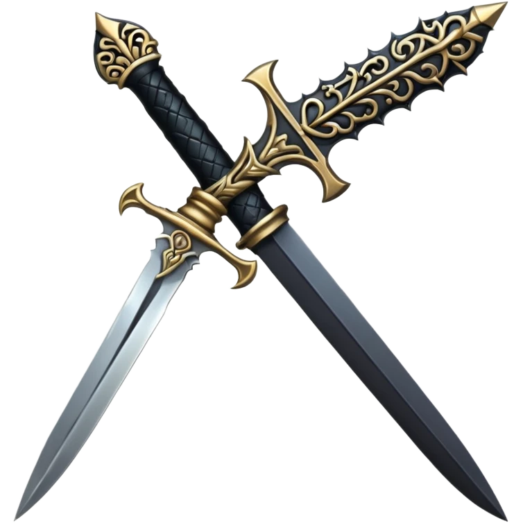 Black gothic dagger emoji