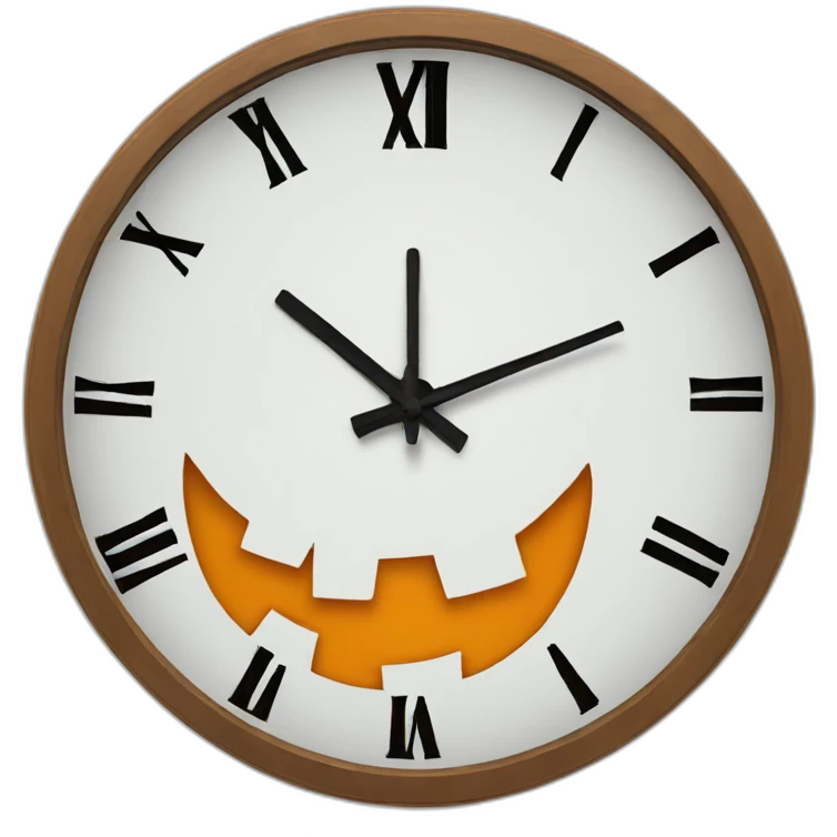 pumpkin clock emoji