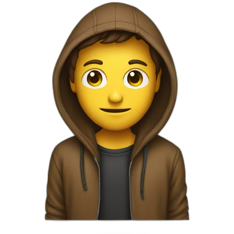 hacker hoodie emoji