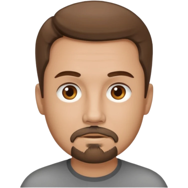 MALE, BROWN HAIR, GREY GOATY, ROUND FACE emoji