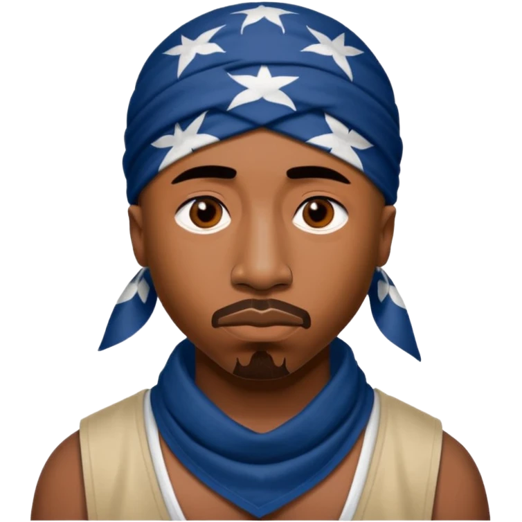 2Pac face emoji