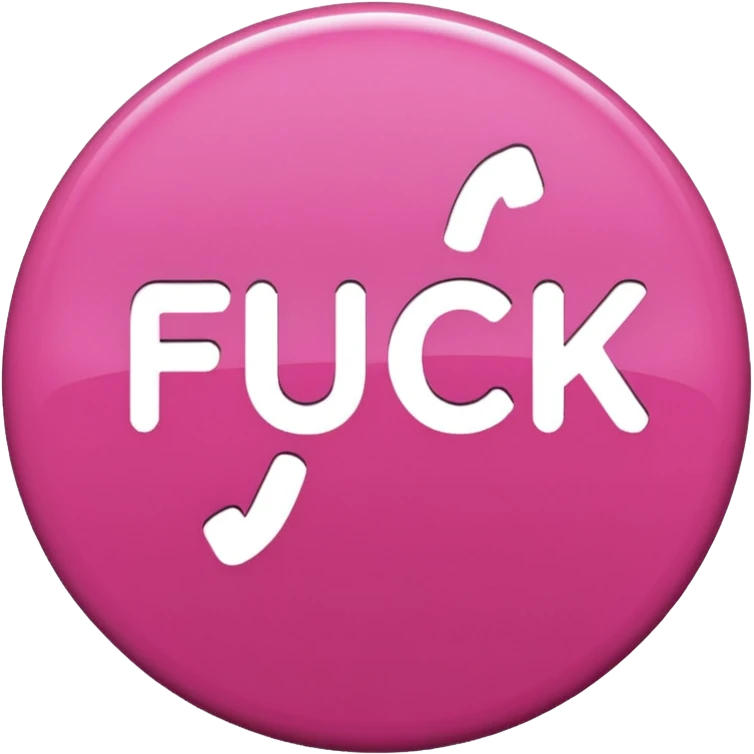 "FUCK" pink button emoji