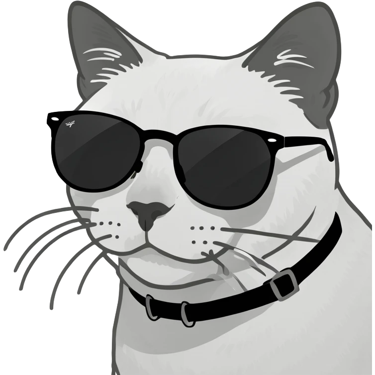 Cat with sunglasses emoji