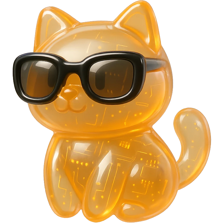 Cat wearing sunglasses emoji