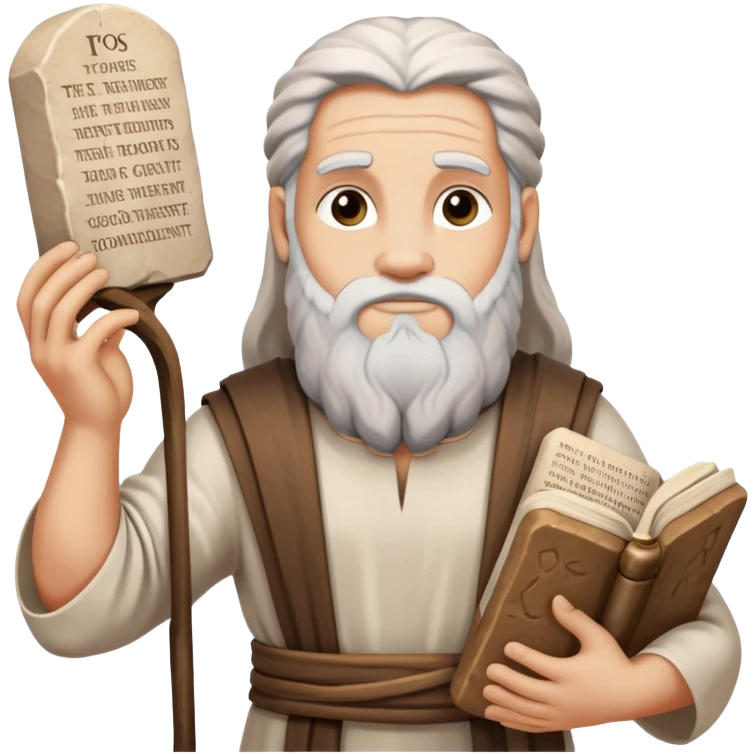 Moses holding the 10 Commandments emoji