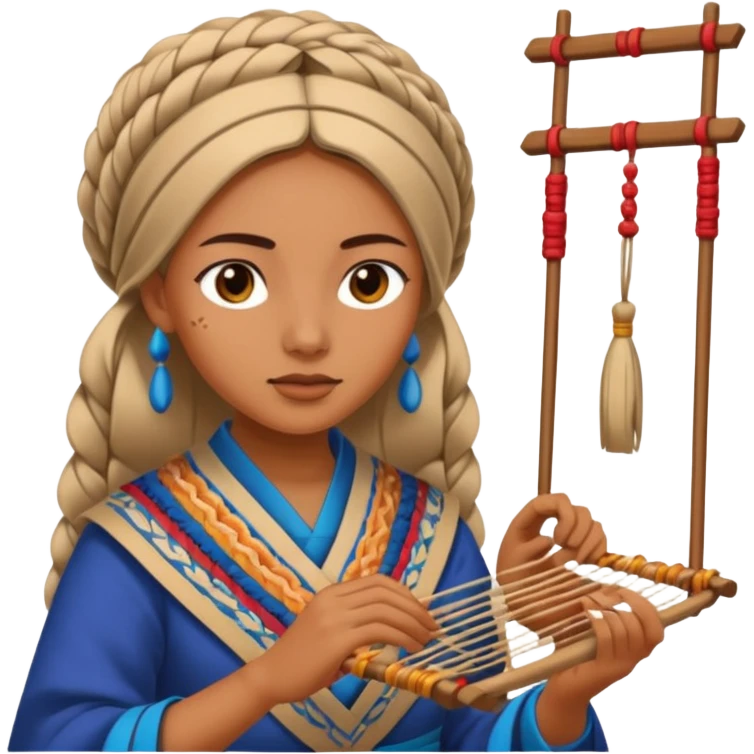 Mujer tejiendo emoji