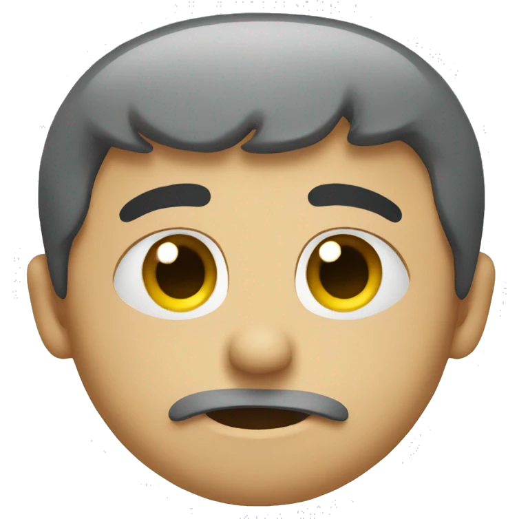 Shrug with sad face  emoji