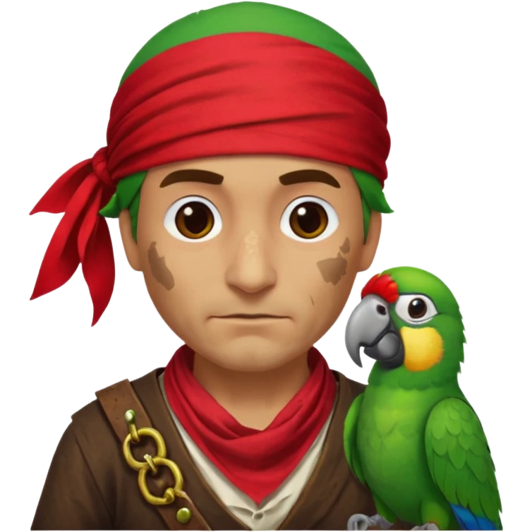 pirate and parrot emoji