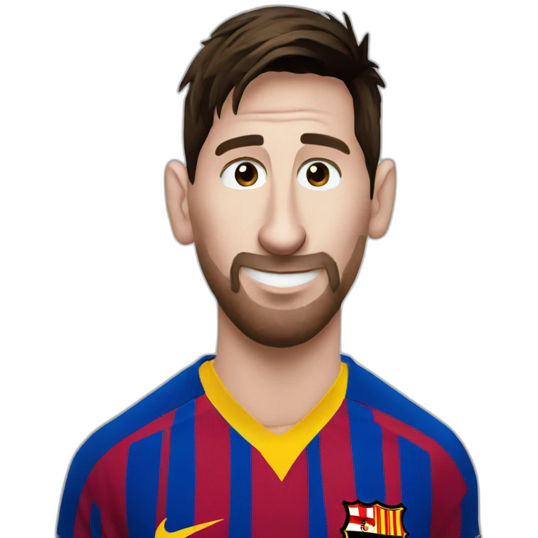 messi with the sign "MESSI" emoji