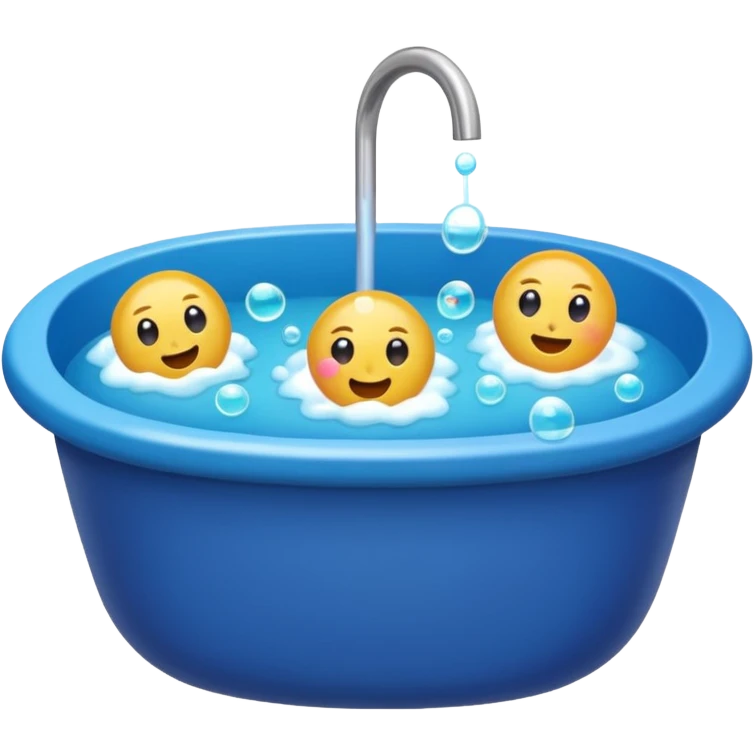 clogged sink with bubbles simple emoji style emoji