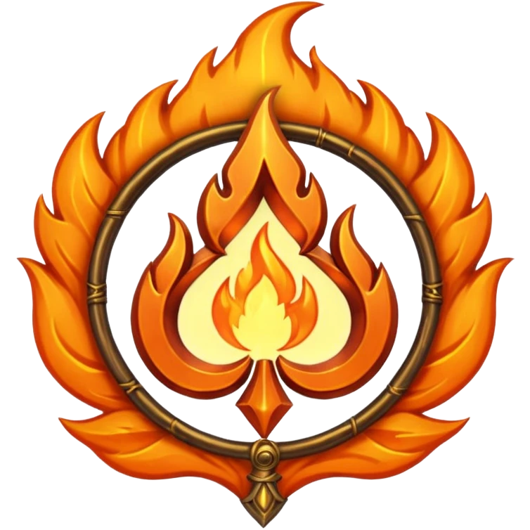 Wiz 101 casting sigil  inspired fire magic  emoji