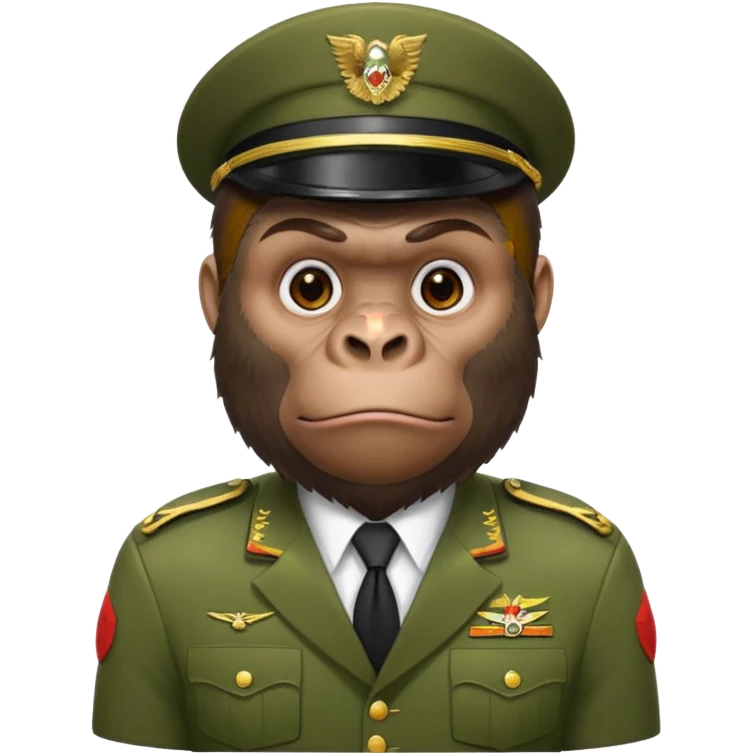 Gorilla wearing shoots emoji