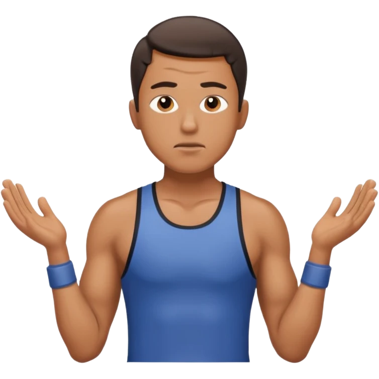 guy breathing in gym clothes emoji