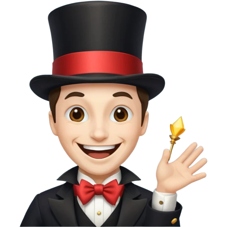 A magician laughing 🤣 emoji