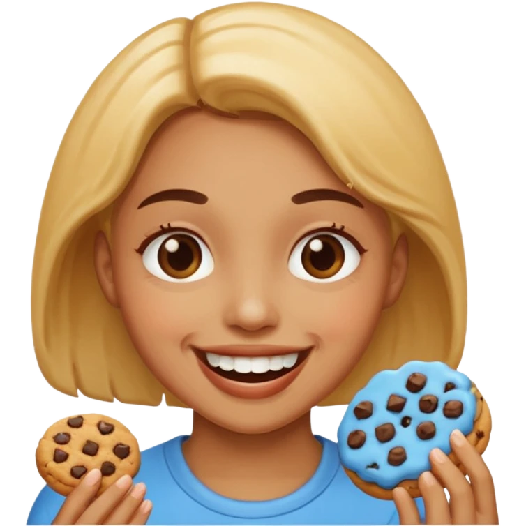 Chewing  cookies emoji