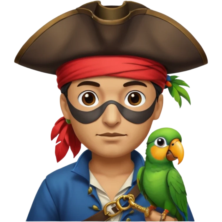 pirate and parrot emoji
