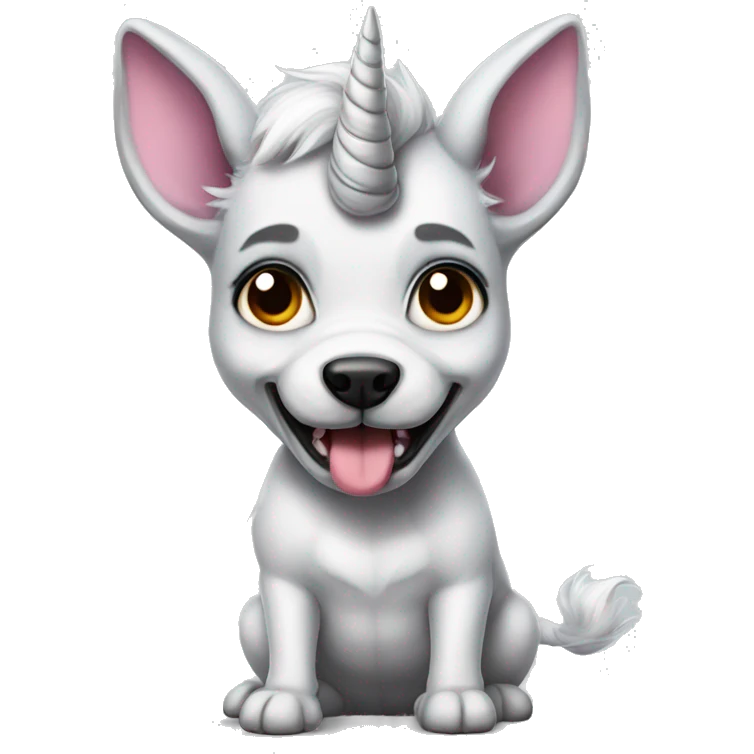 Mad unicorn mixed puppy emoji