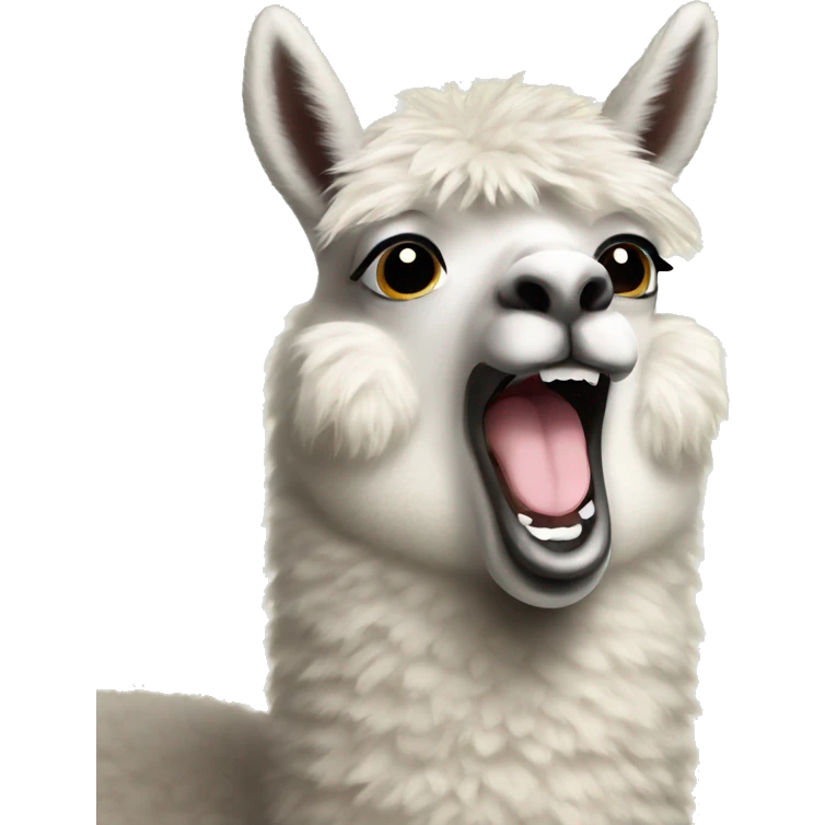 Singing alpaca emoji