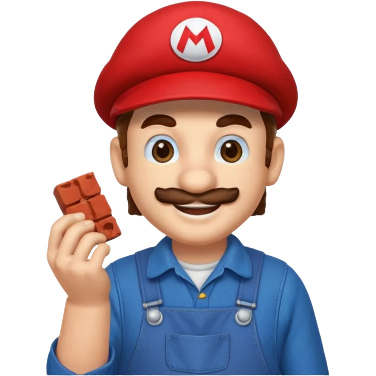 mario eating a brick emoji