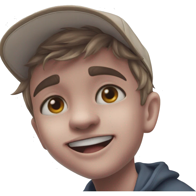 sharp teeth smile portrait hat emoji