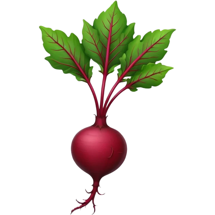single beet with an extra long green stem emoji