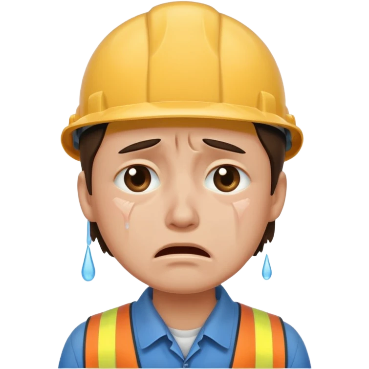 Crying worker  emoji