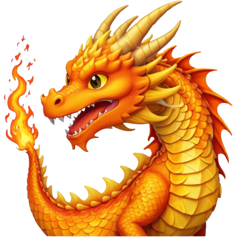 Dragon blowing fire emoji