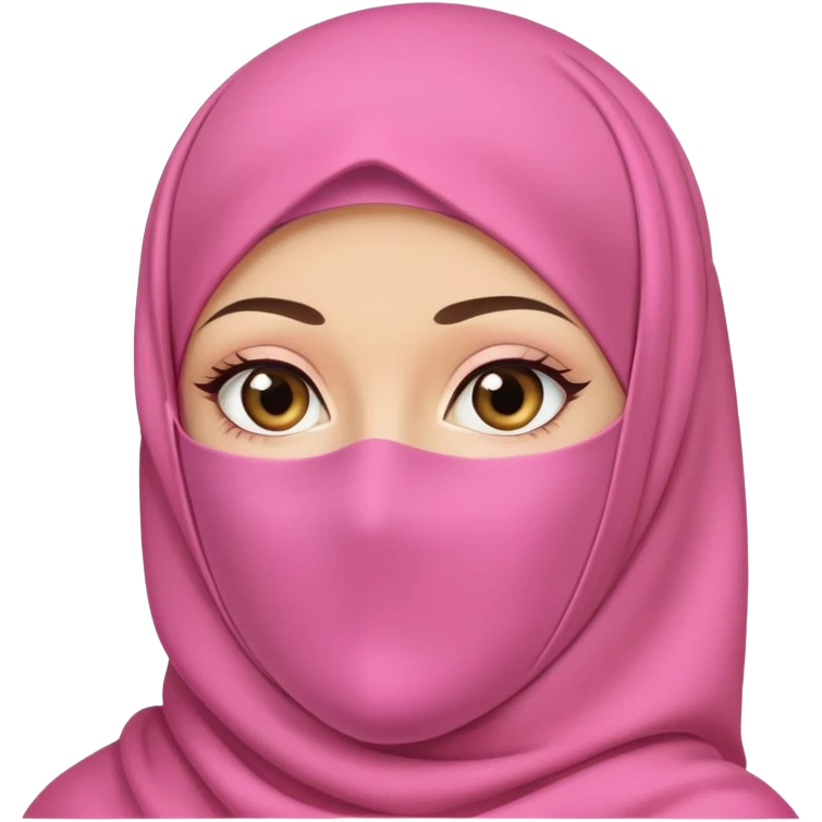 pink niqab emoji