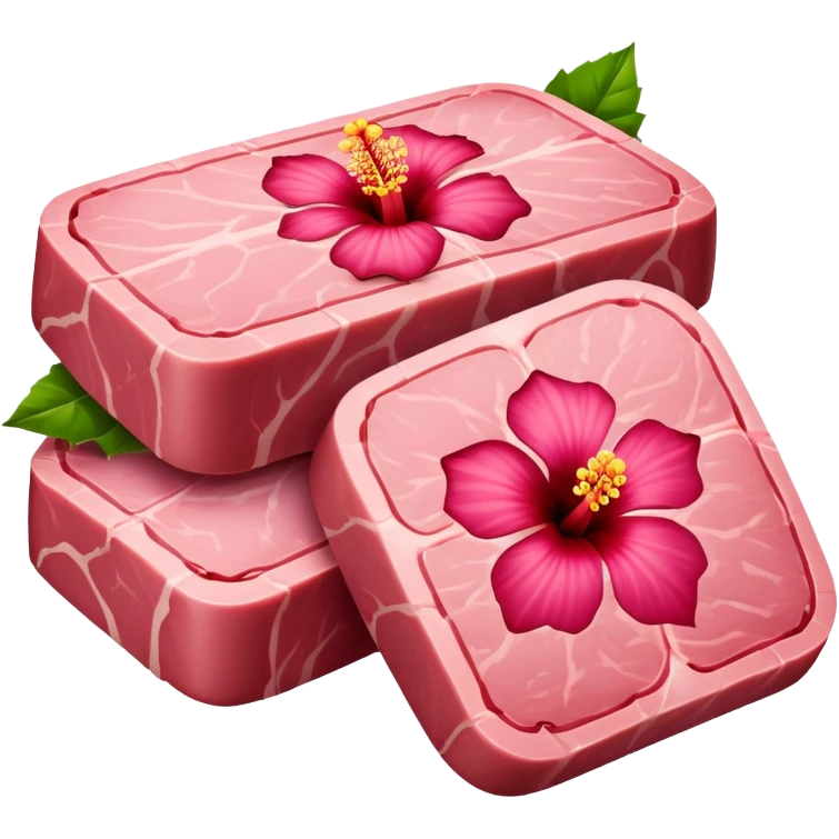 pink spam meat hibiscus emoji