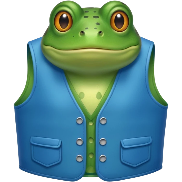 Frog with a vest emoji