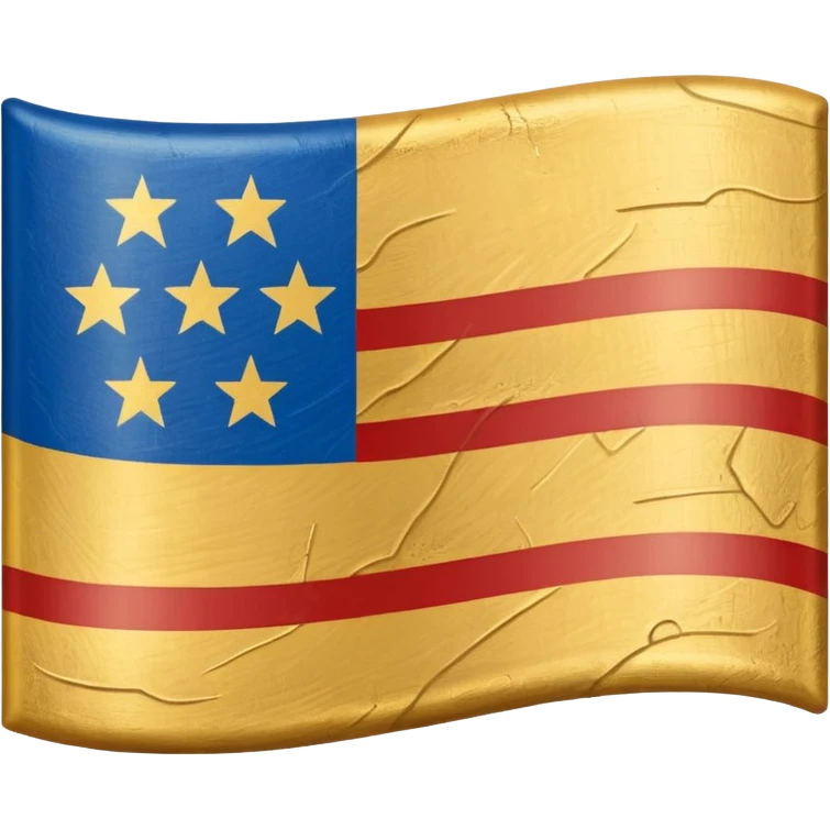 Make a golden and blue colour of flag and add a Trenches word in middle , makes like a country flag and made shiby emoji