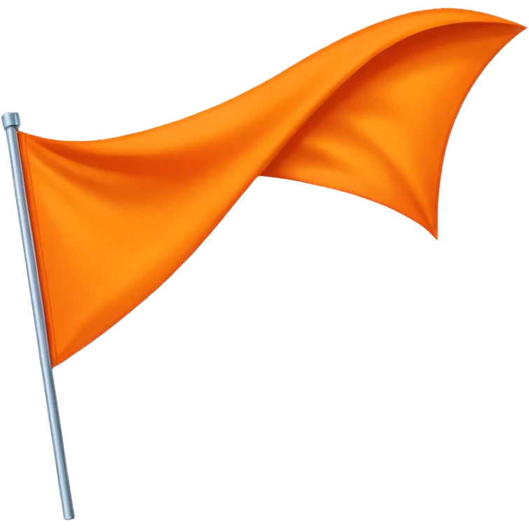 Double triangular orenge Flag emoji