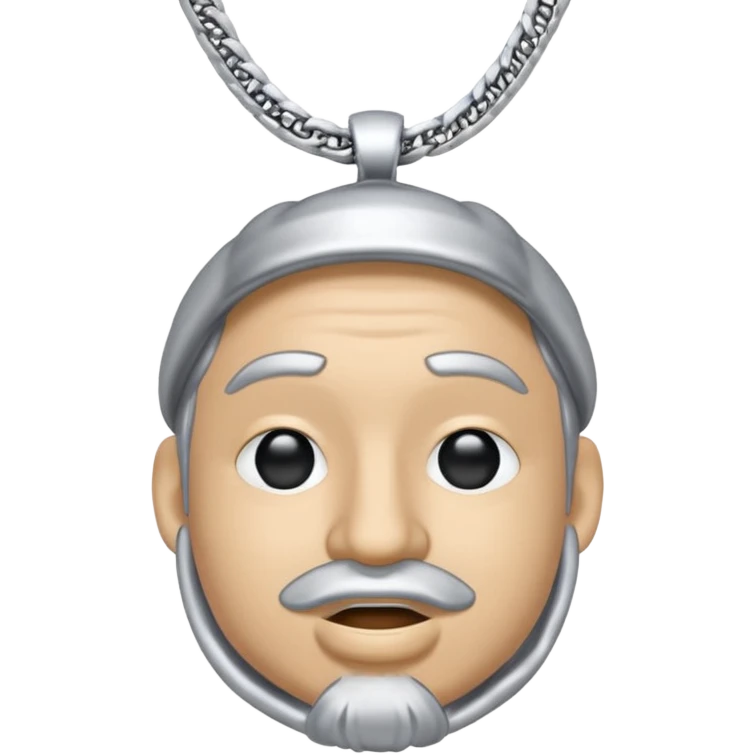silver rapper necklace emoji