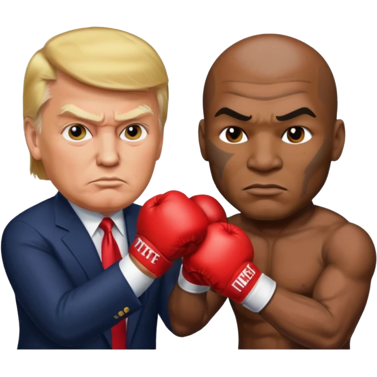 Donald Trump fighting Mike Tyson emoji
