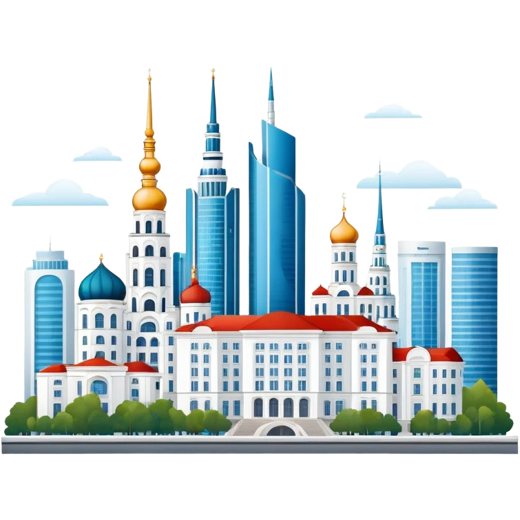 Minsk city skyline with iconic buildings and architecture emoji