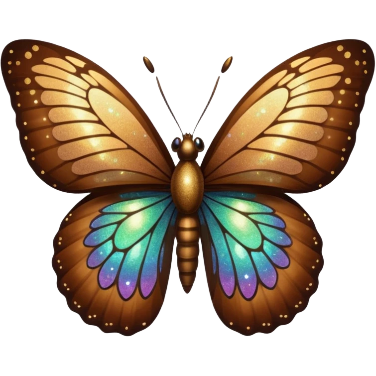 Sweet glitter Brown butterfly  emoji