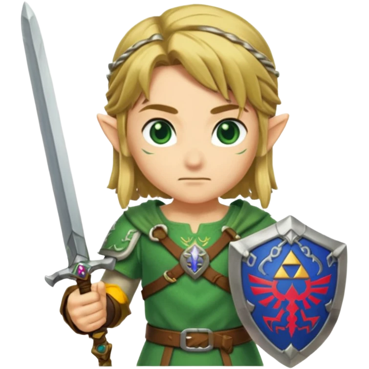 zelda Link with his sword emoji