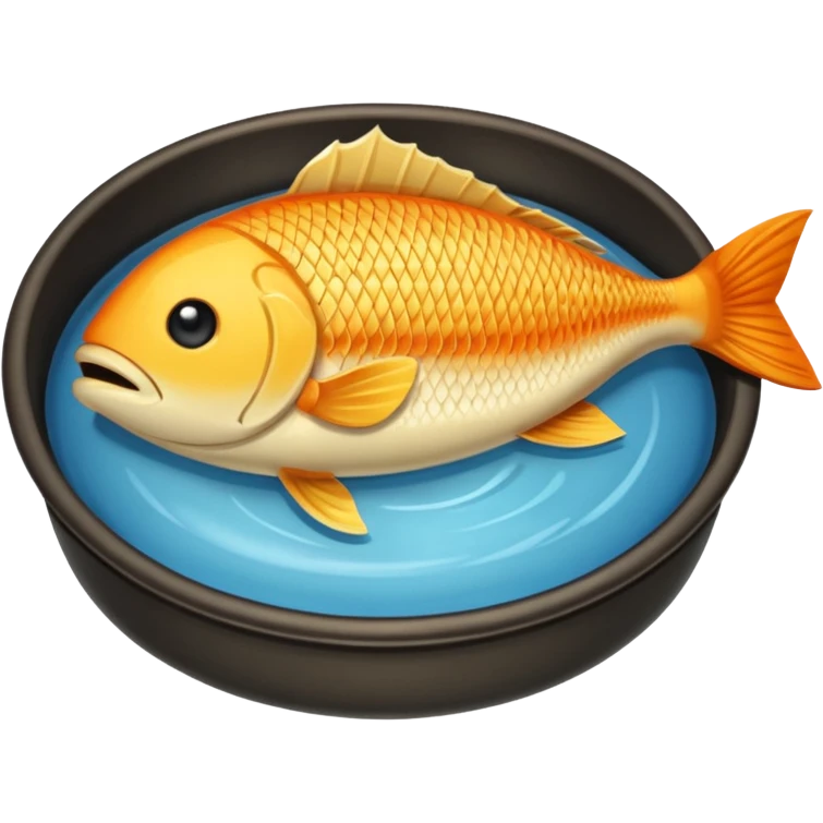 fish dish baked  emoji