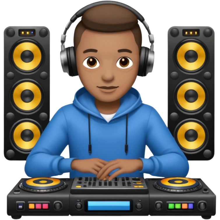 dj with setup emoji