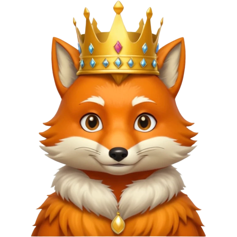 king fox emoji