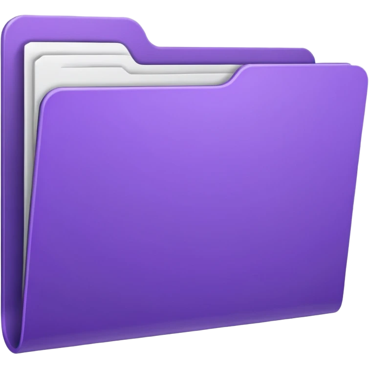 purple empty open folder emoji