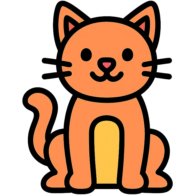 colored cat icon emoji