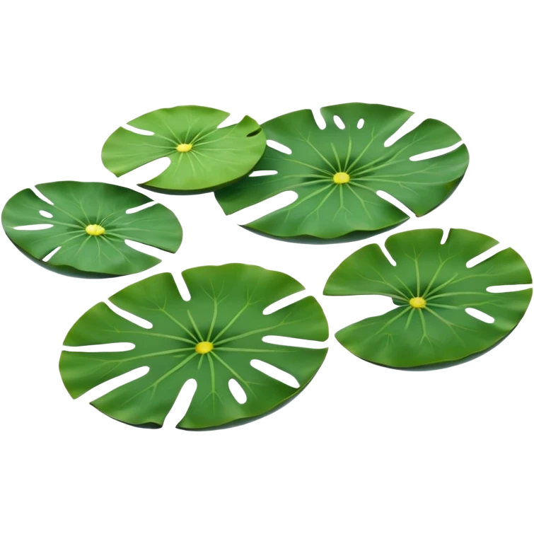 Round water lily leaf emoji