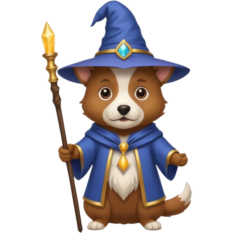 Dog wizard emoji