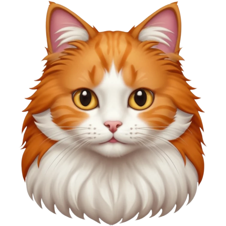 A cat with hair and nails emoji