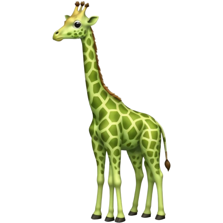 green furry giraffe emoji