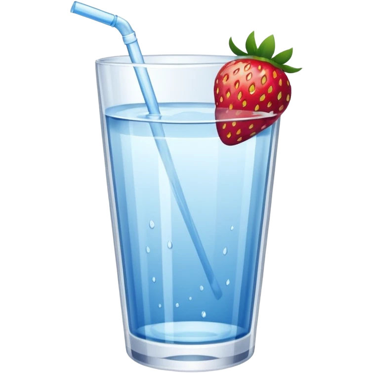 glass of water with strawberry emoji