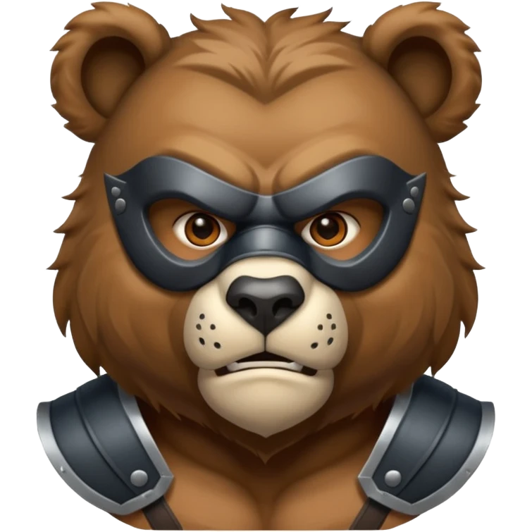 bear defense warrior with mask emoji