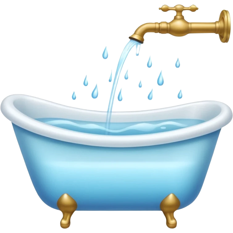 Bathtub full of water emoji